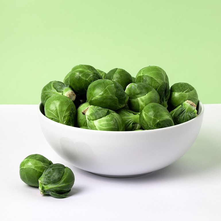 brussels sprouts green background