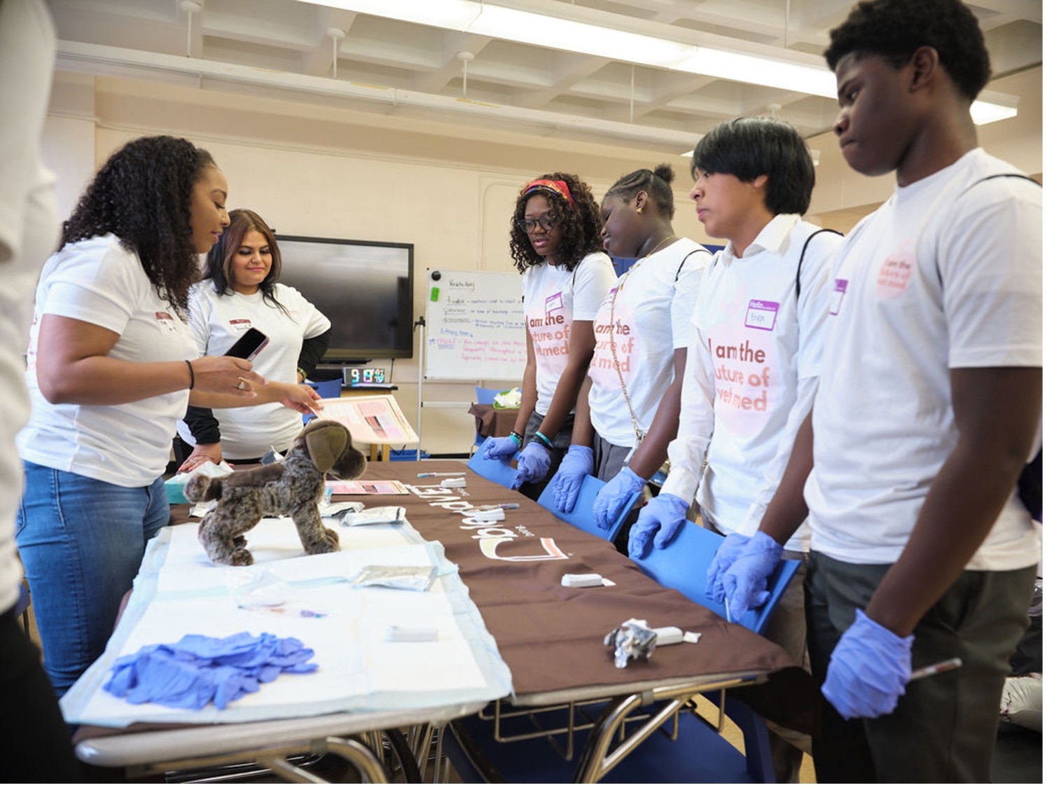 blendvet believe and belong in in medicine youth pathways event where students engage in an interactive lab