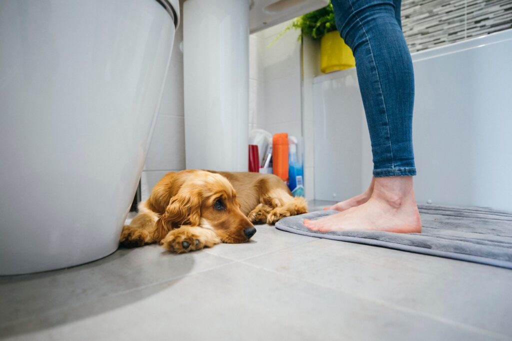 Bored Puppy stock photo