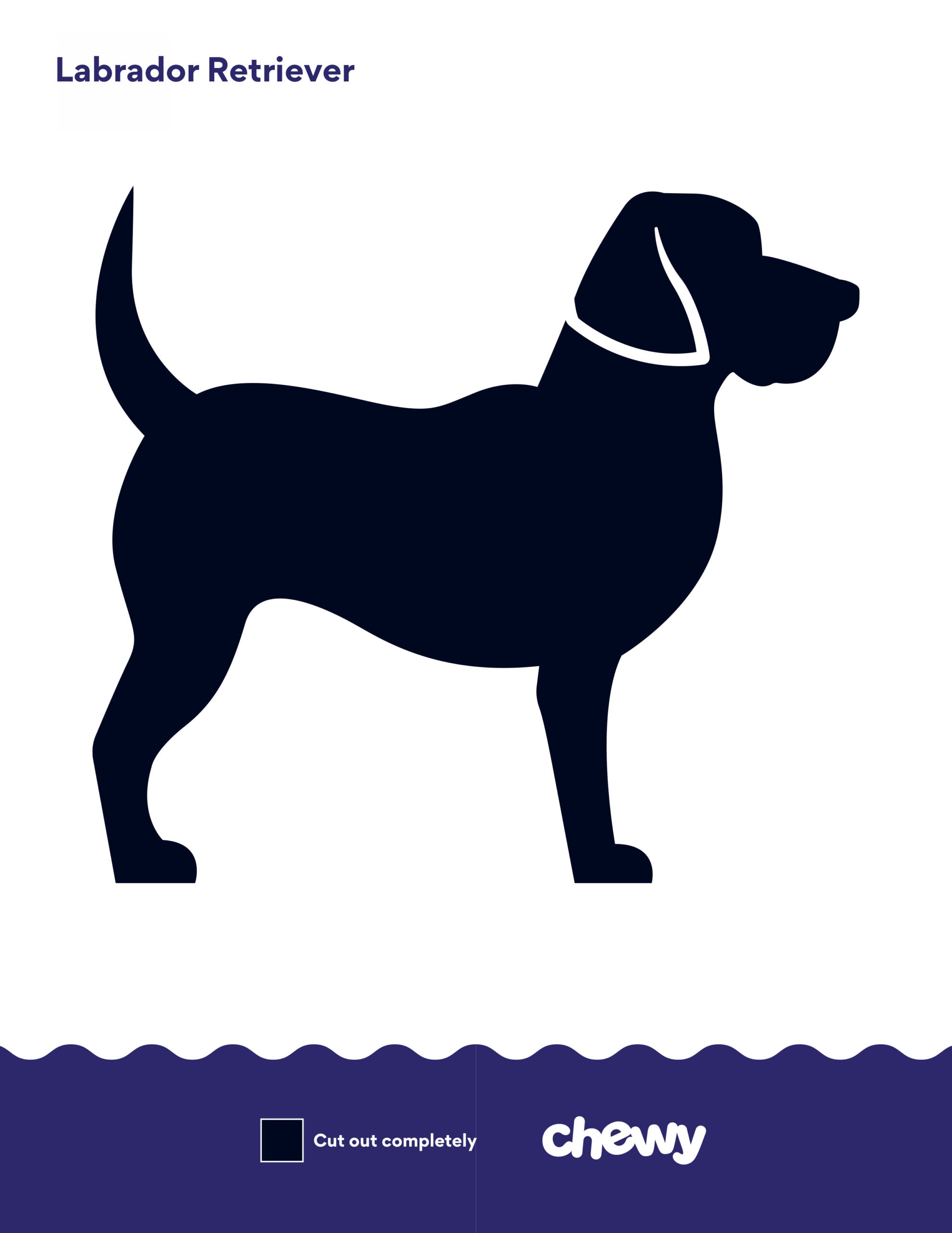 dog pumpkin carving stencil: labrador retriever